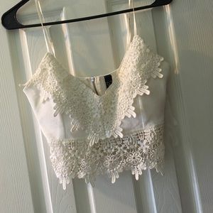 White crop top